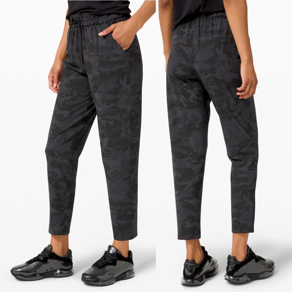 Lululemon Keep Moving Pant 7/8 High-Rise Incognito Camo Multi Gray Size 12